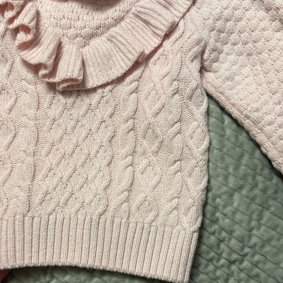 Janie and Jack Pink Ruffled Sweater 18-24 Months - Picture 3 of 5